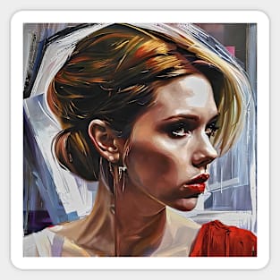 Free painting of Scarlett Sticker